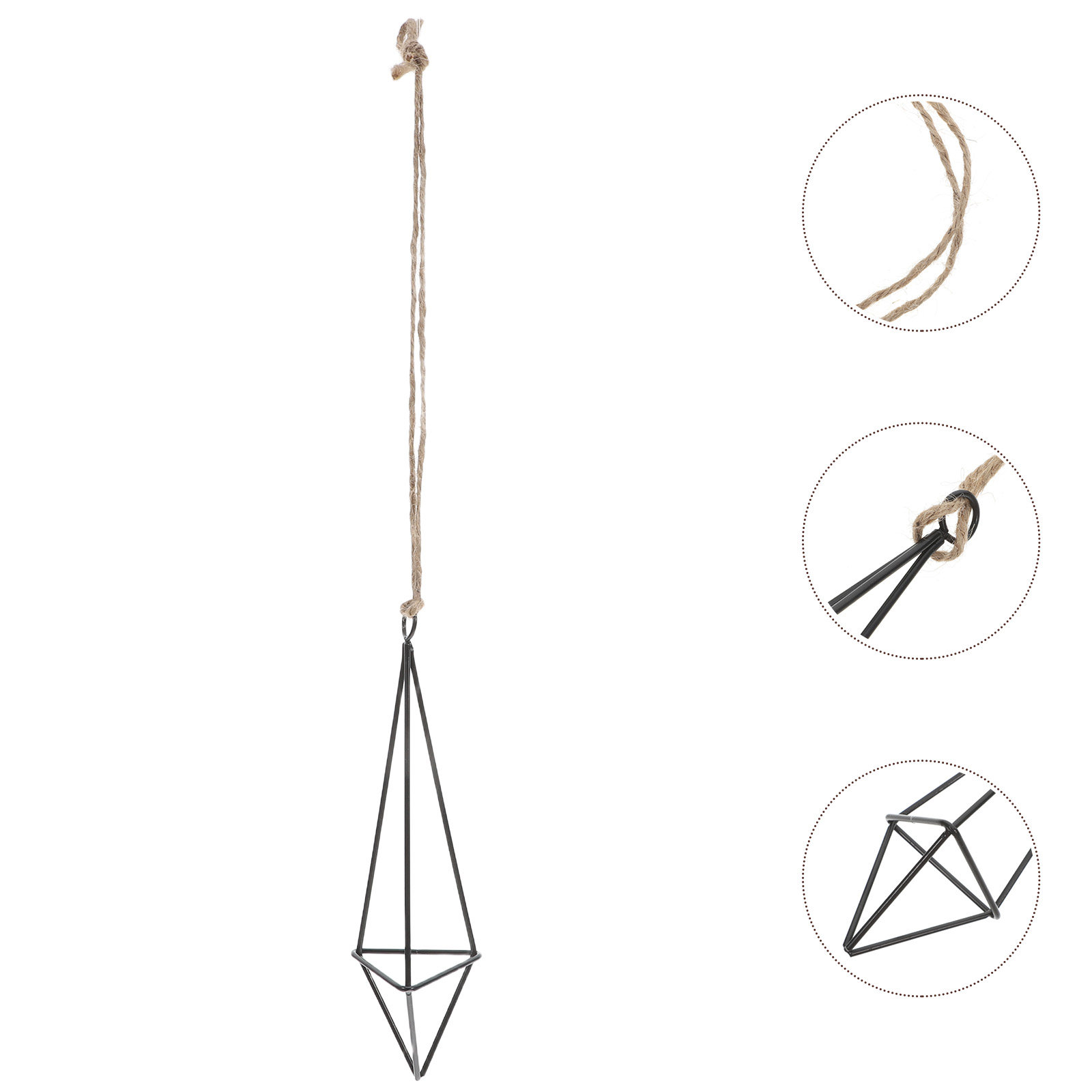 Spider Plant Hanging - Metall-Luftpflanzenhalter, hängender geometrischer Eisen-Pflanzenständer für Luftpflanzen,