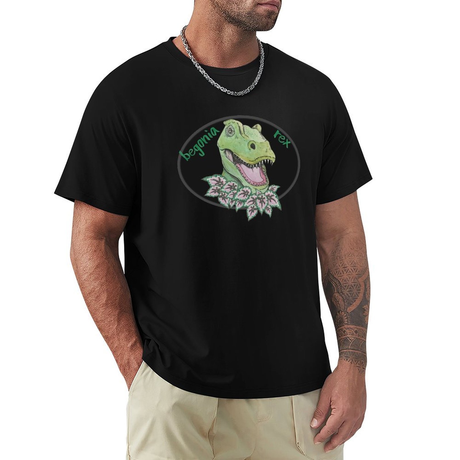 Begonia Rex - T-Rex-Begonie-T-Shirt, lässiges T-Shirt für Thanksgiving