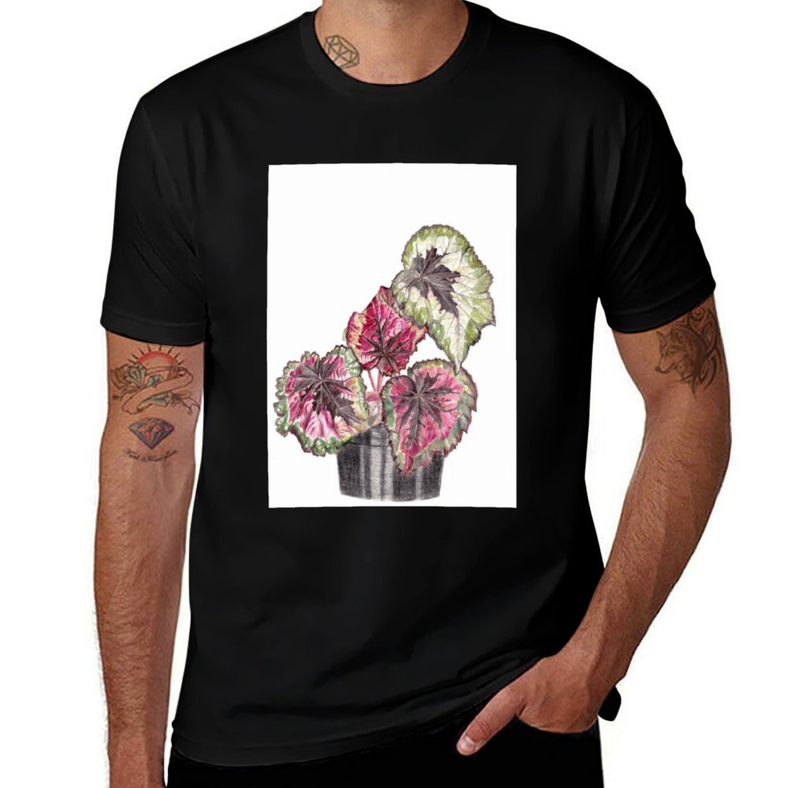 Begonia Rex - Begonia Rex T-Shirt Komfort-Stretch-T-Shirt